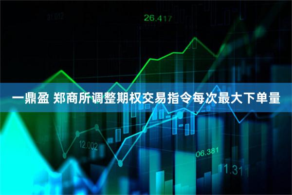 一鼎盈 郑商所调整期权交易指令每次最大下单量