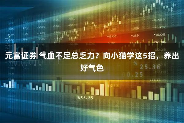 元富证券 气血不足总乏力？向小猫学这5招，养出好气色